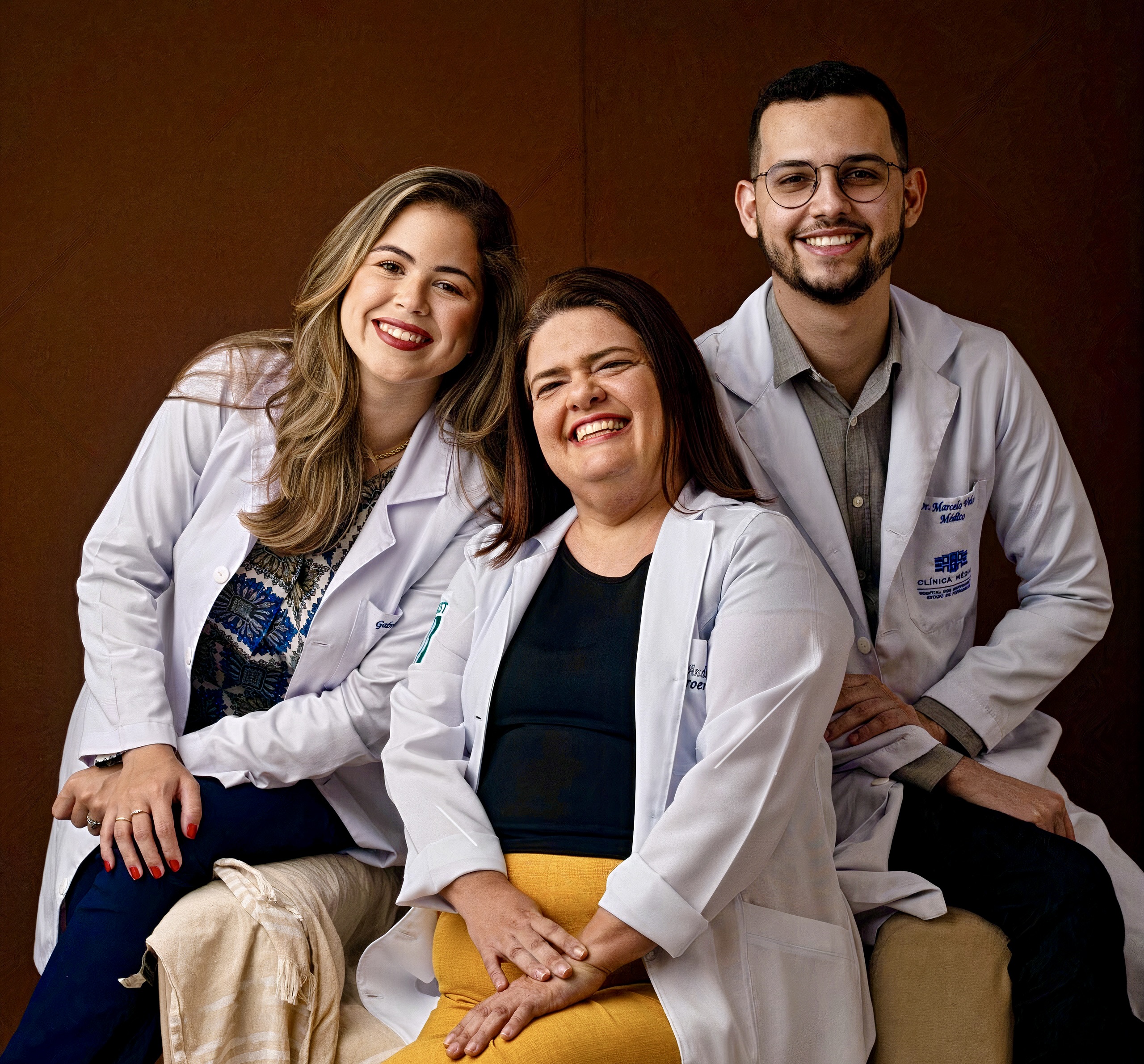 Doutores Andréa, Marcelo e Gabriela do Medicina Arretada